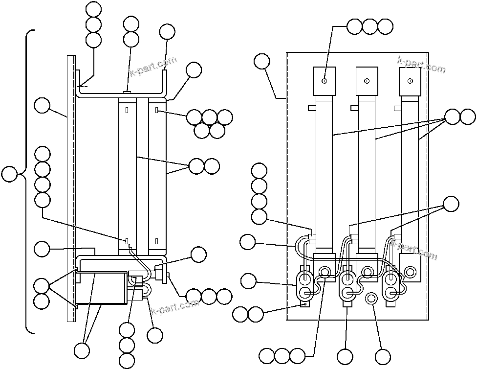 Komatsu parts book diagram for AFE47-AD 730E                SISHEN (A30095 & A30098): PANEL - FILTER (PB5066)