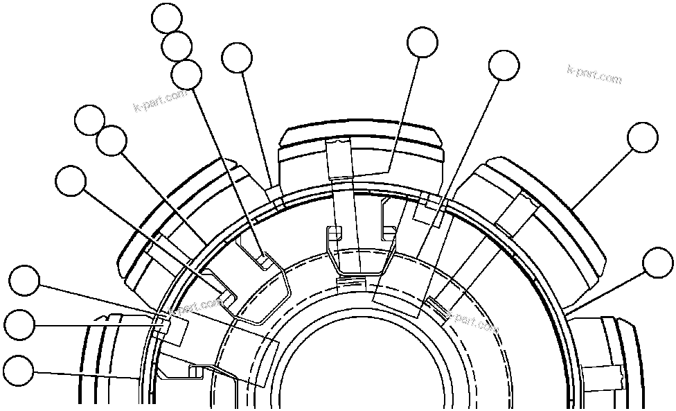 Komatsu parts book diagram for AFE47-AD 730E                SISHEN (A30095 & A30098): ALTERNATOR - 22N2 - 2