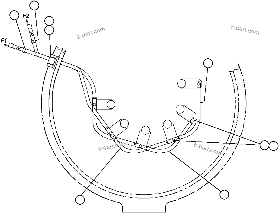 Komatsu parts book diagram for AFE47-AD 730E                SISHEN (A30095 & A30098): ALTERNATOR - 22N2 - 4