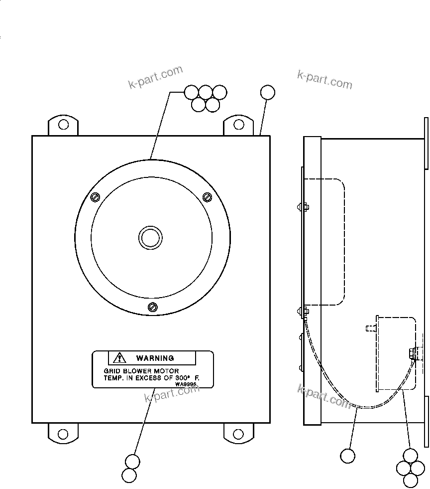Komatsu parts book diagram for AFE47-AD 730E                SISHEN (A30095 & A30098): JUNCTION BOX ASSEMBLY (EG8929)