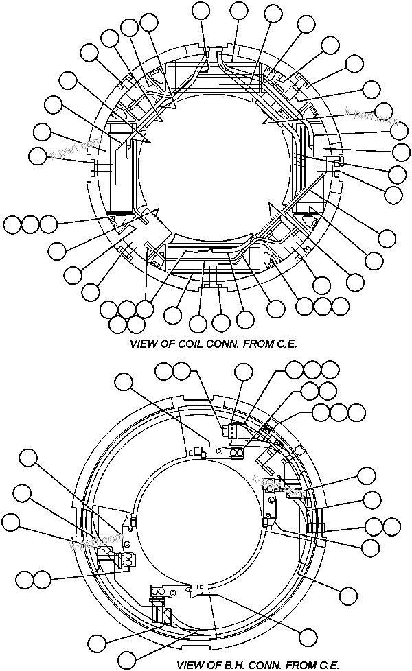 Komatsu parts book diagram for AFE47-AD 730E                SISHEN (A30095 & A30098): MOTORIZED WHEEL - 788FS10 - 5