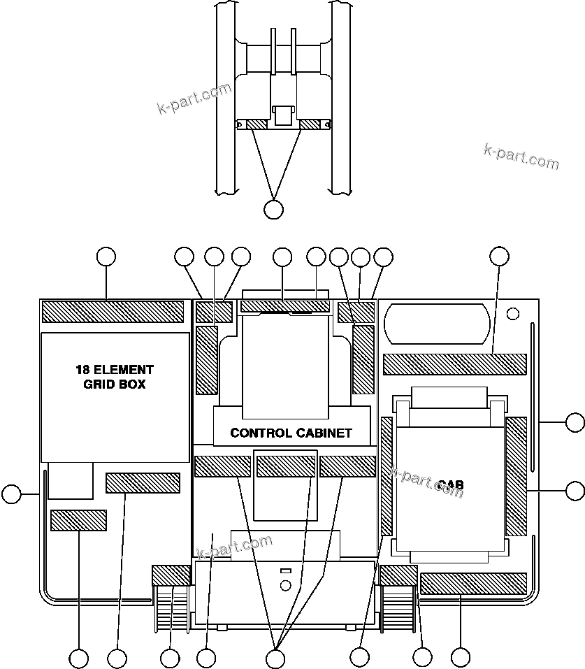 Komatsu parts book diagram for AFE47-BS 730E S/N A30220-A30224   PAMA: DECK SECTIONS & SAFETY WALKS
