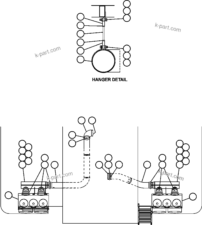 Komatsu parts book diagram for AFE47-BS 730E S/N A30220-A30224   PAMA: AIR CLEANER PIPING & INSTALLATION