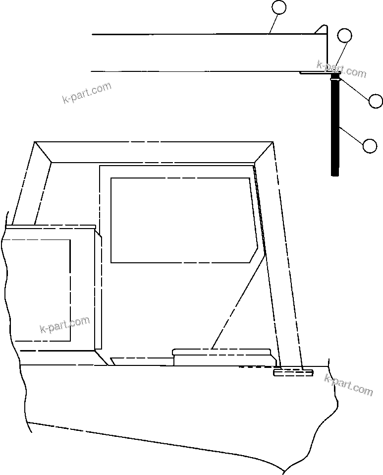 Komatsu parts book diagram for AFE47-BS 730E S/N A30220-A30224   PAMA: BODY POSITION INDICATOR