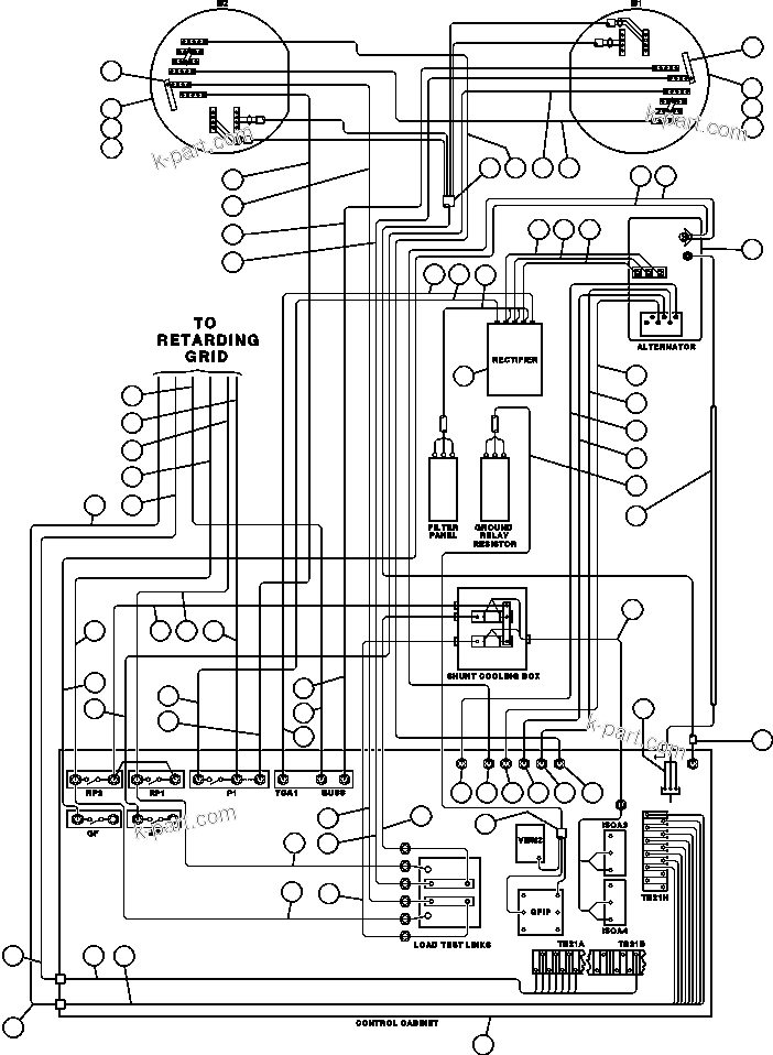 Komatsu parts book diagram for AFE47-BS 730E S/N A30220-A30224   PAMA: ELECTRIC POWER COMPONENTS WIRING