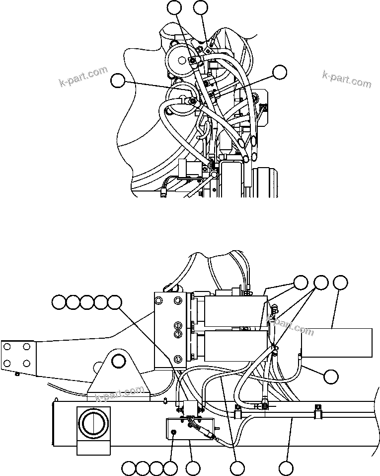 Komatsu parts book diagram for AFE47-BS 730E S/N A30220-A30224   PAMA: ELECTRIC START INSTALLATION