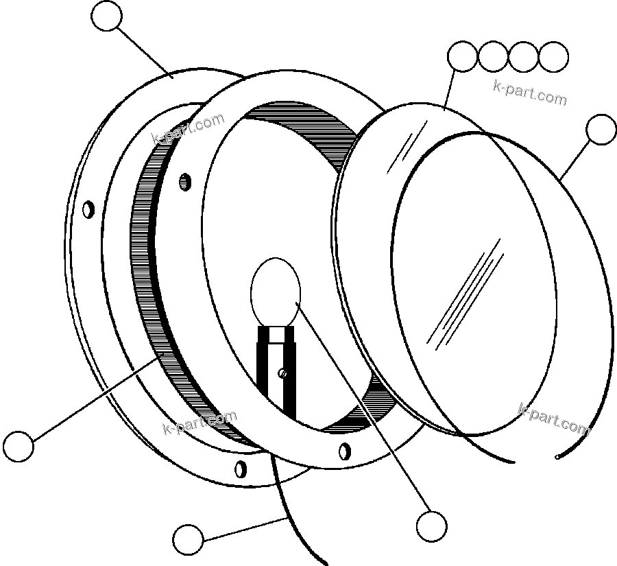 Komatsu parts book diagram for AFE47-BS 730E S/N A30220-A30224   PAMA: LIGHT ASSEMBLY (WEIGHING SYSTEM)