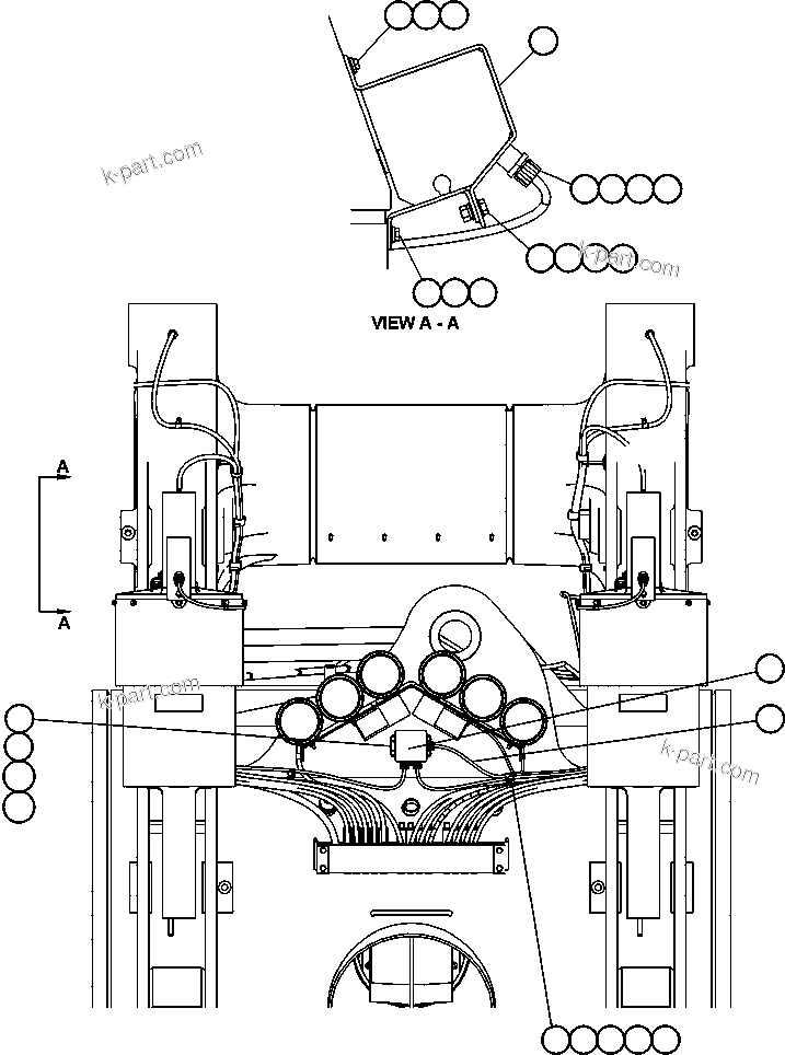 Komatsu parts book diagram for AFE47-BS 730E S/N A30220-A30224   PAMA: PAYLOAD METER III - REAR SUSPENSIONS