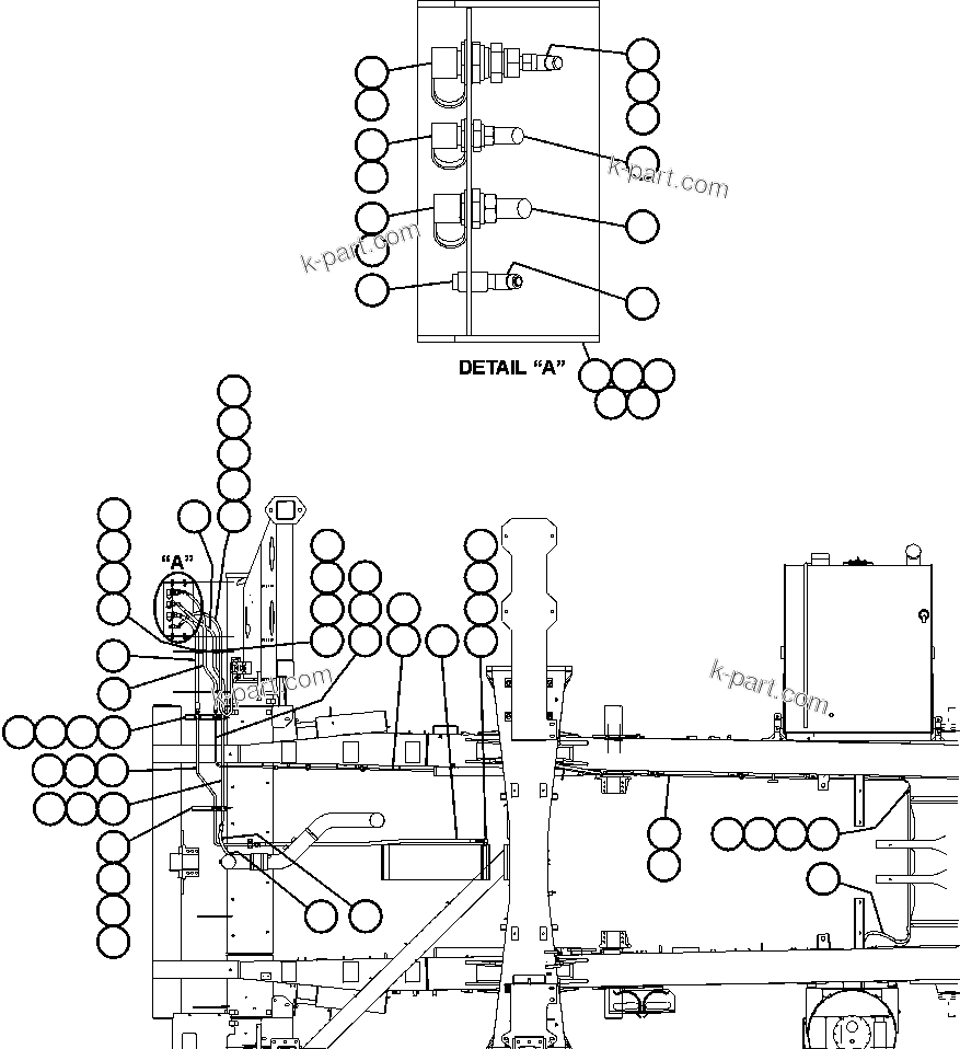 Komatsu parts book diagram for AFE47-BS 730E S/N A30220-A30224   PAMA: SERVICE CENTER - R.H.