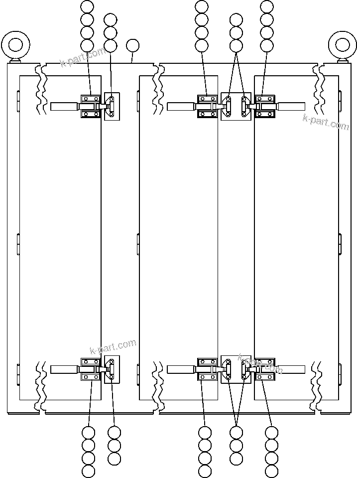 Komatsu parts book diagram for AFE47-BS 730E S/N A30220-A30224   PAMA: CONTROL CABINET ASSEMBLY (EK0755)