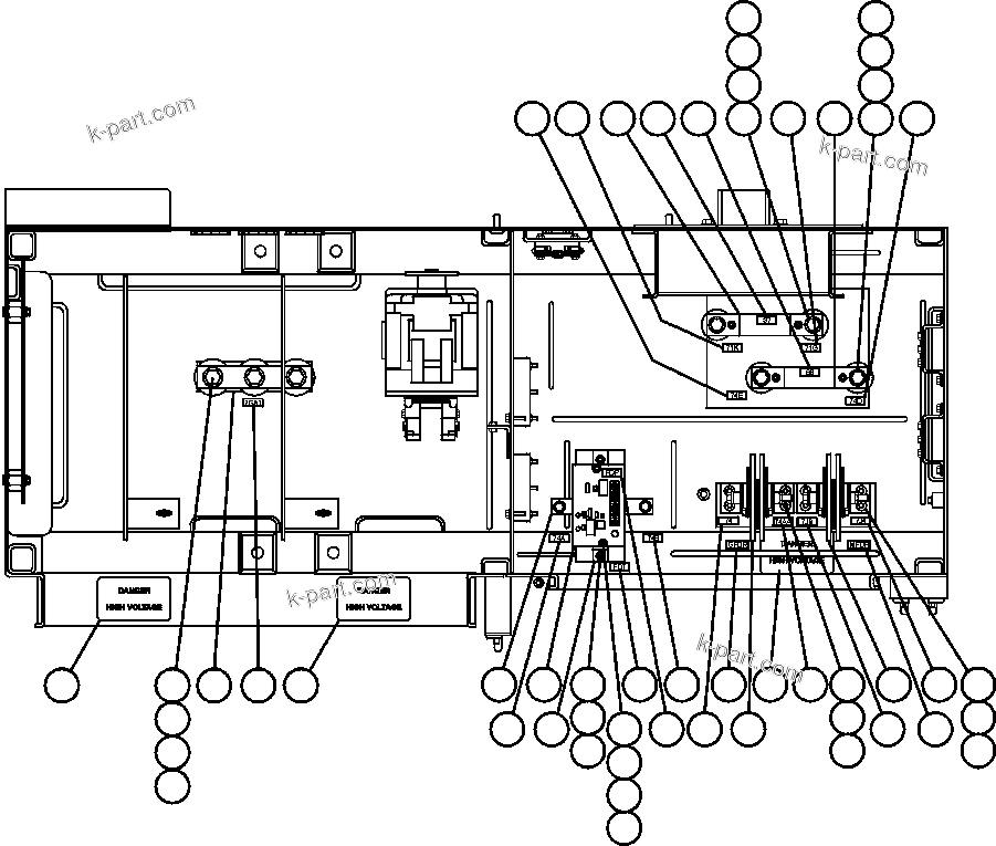 Komatsu parts book diagram for AFE47-BS 730E S/N A30220-A30224   PAMA: CONTROL CABINET - FLOOR