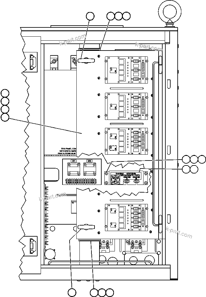 Komatsu parts book diagram for AFE47-BS 730E S/N A30220-A30224   PAMA: CONTROL CABINET (BEHIND RIGHT DOOR)