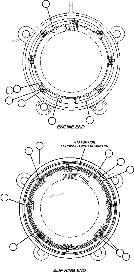 Komatsu parts book diagram for AFE47-BS 730E S/N A30220-A30224   PAMA: ALTERNATOR - 22M2 - 5