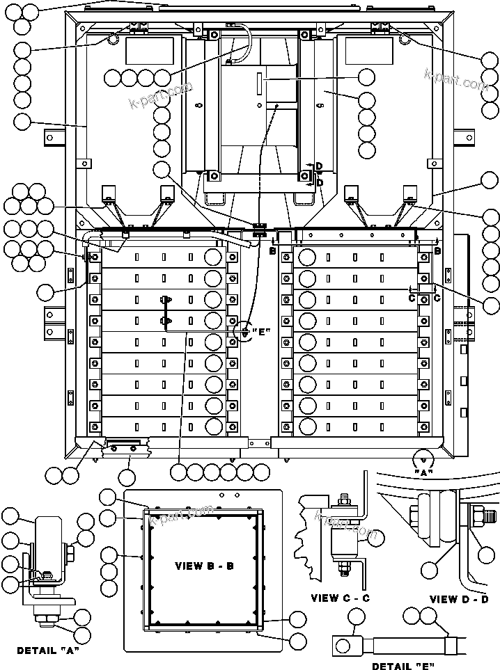 Komatsu parts book diagram for AFE47-BS 730E S/N A30220-A30224   PAMA: BLOWN GRID - 3 STEP, 18 ELEMENT - 1