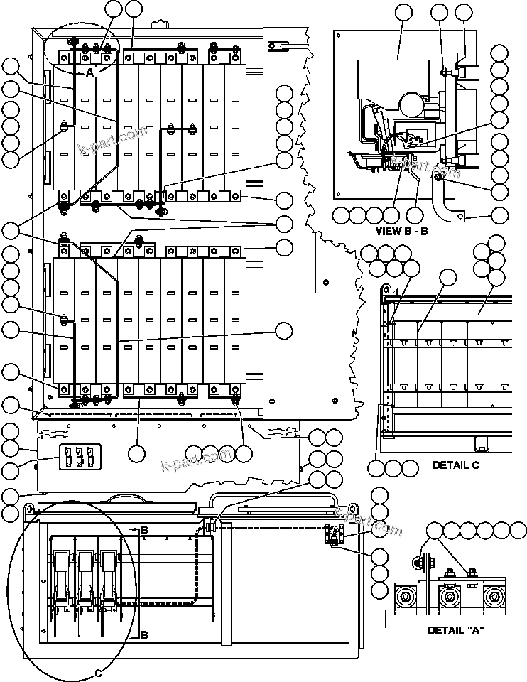 Komatsu parts book diagram for AFE47-BS 730E S/N A30220-A30224   PAMA: BLOWN GRID - 3 STEP, 18 ELEMENT - 2
