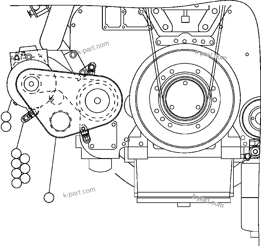 Komatsu parts book diagram for AFE47-BV 730E S/N A30229, A30231, A30236-A30237    CVG: BATTERY CHARGING ALTERNATOR INSTL