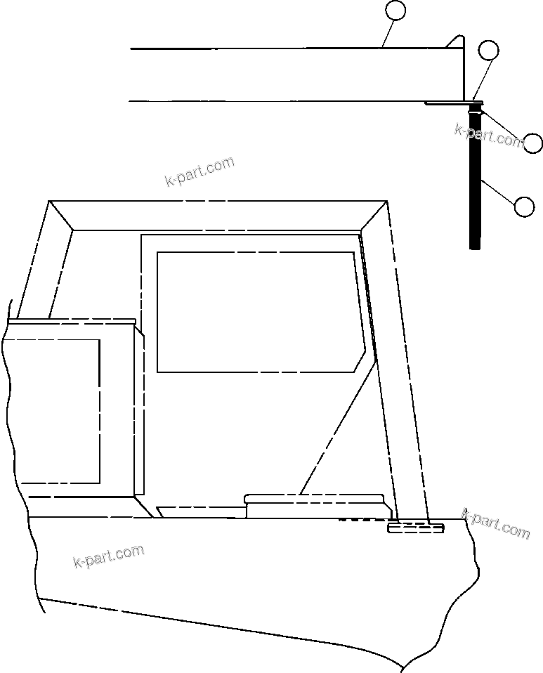 Komatsu parts book diagram for AFE47-BV 730E S/N A30229, A30231, A30236-A30237    CVG: BODY POSITION INDICATOR