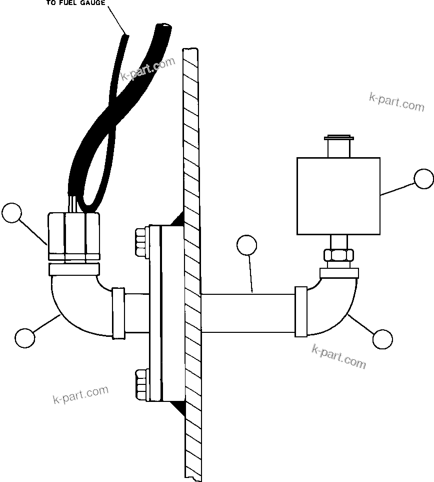 Komatsu parts book diagram for AFE47-BV 730E S/N A30229, A30231, A30236-A30237    CVG: LOW FUEL WARNING