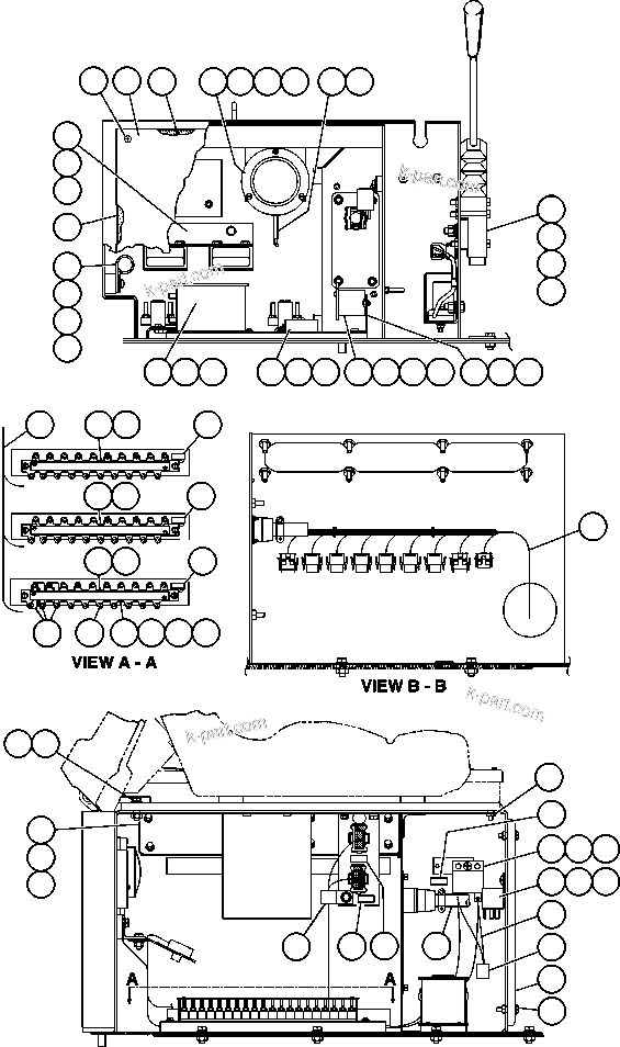Komatsu parts book diagram for AFE47-BV 730E S/N A30229, A30231, A30236-A30237    CVG: CAB INTERFACE COMPARTMENT - 1