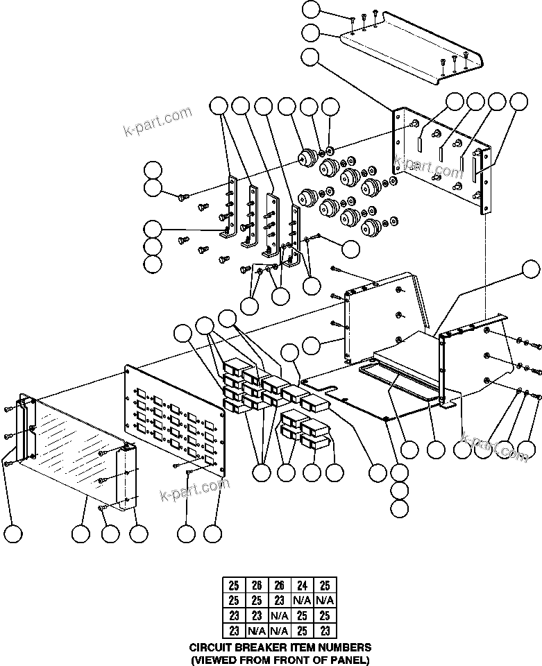 Komatsu parts book diagram for AFE47-BV 730E S/N A30229, A30231, A30236-A30237    CVG: DISTRIBUTION POWER BUS