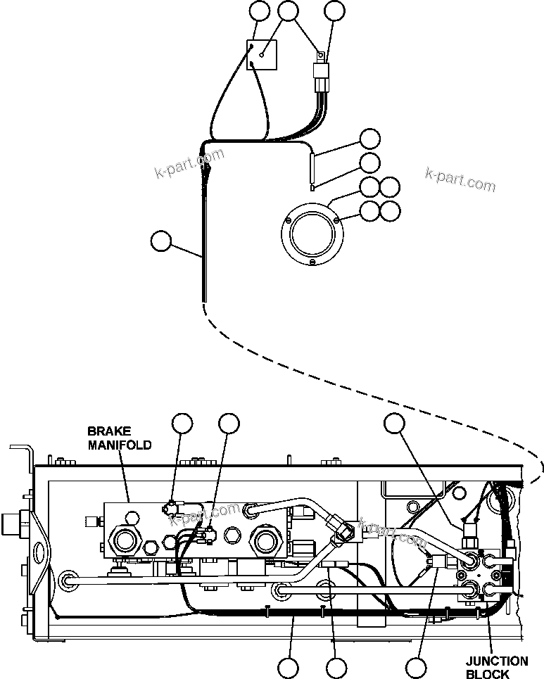 Komatsu parts book diagram for AFE47-BV 730E S/N A30229, A30231, A30236-A30237    CVG: BRAKE CABINET WIRING