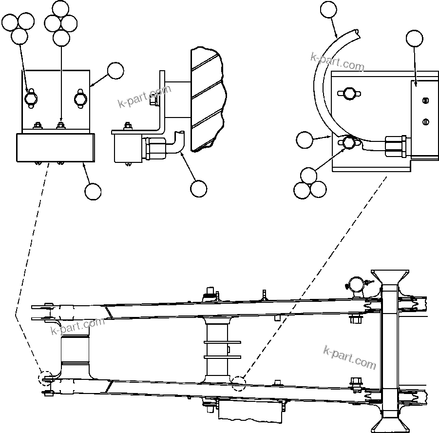 Komatsu parts book diagram for AFE47-BV 730E S/N A30229, A30231, A30236-A30237    CVG: HOIST LIMIT & BODY-UP INTERLOCK SWITCH