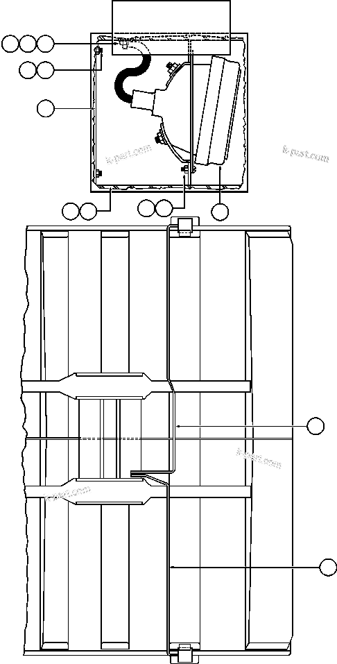 Komatsu parts book diagram for AFE47-BV 730E S/N A30229, A30231, A30236-A30237    CVG: REAR TURN & CLEARANCE LIGHTS