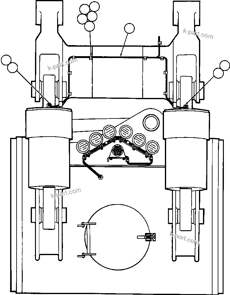 Komatsu parts book diagram for AFE47-BV 730E S/N A30229, A30231, A30236-A30237    CVG: TWO-SPEED RETARDING INSTALLATION