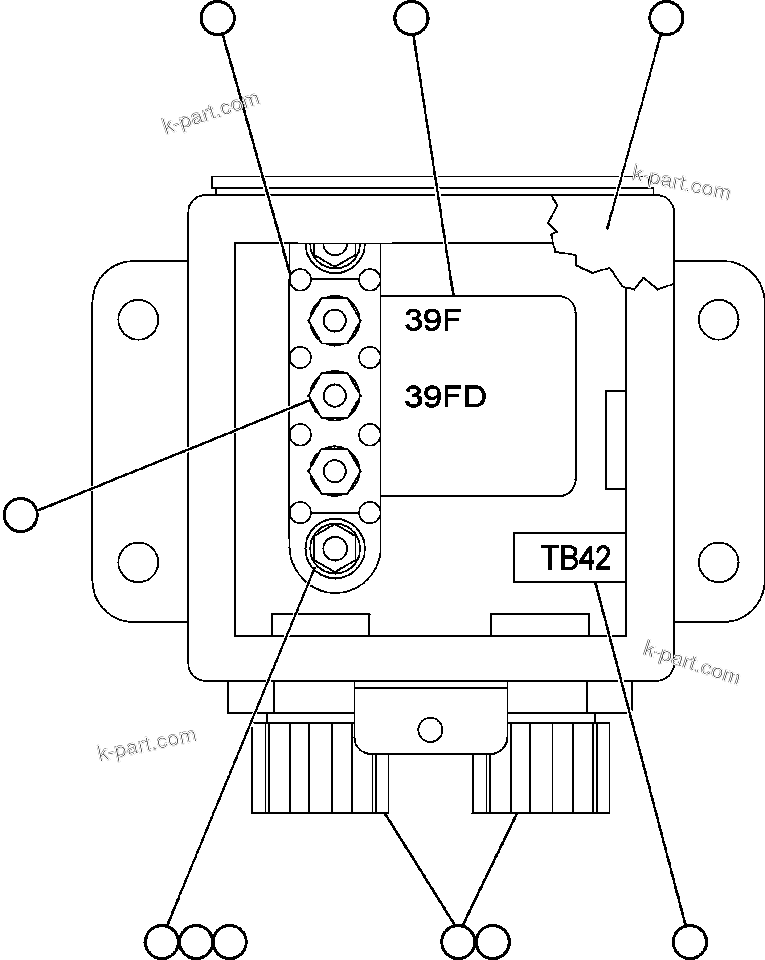 Komatsu parts book diagram for AFE47-BV 730E S/N A30229, A30231, A30236-A30237    CVG: JUNCTION BOX ASSEMBLY - L.H. (EK1722)