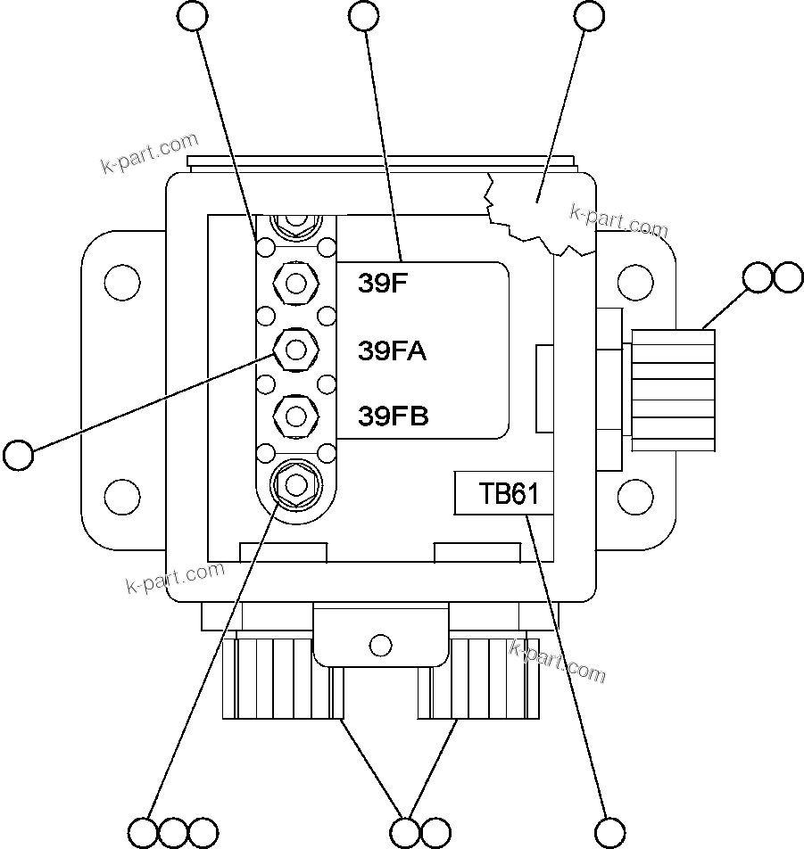 Komatsu parts book diagram for AFE47-BV 730E S/N A30229, A30231, A30236-A30237    CVG: JUNCTION BOX ASSEMBLY - REAR (EK1719)