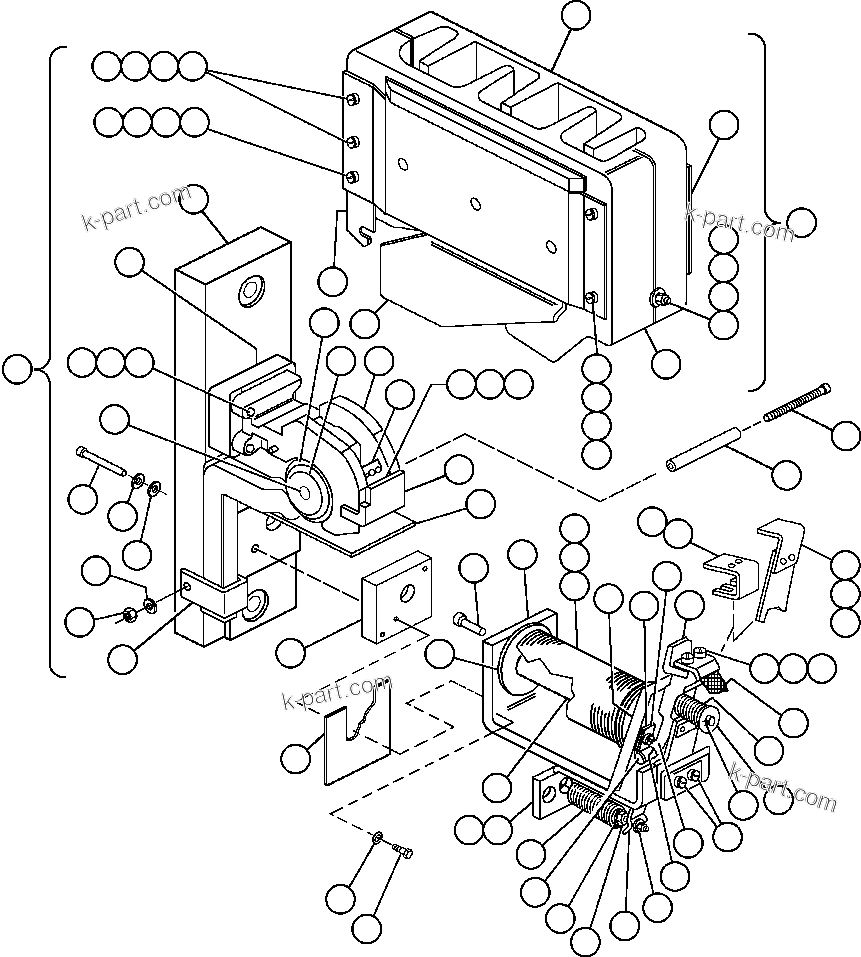 Komatsu parts book diagram for AFE47-BV 730E S/N A30229, A30231, A30236-A30237    CVG: CONTACTOR - GF & MF (VE1317)