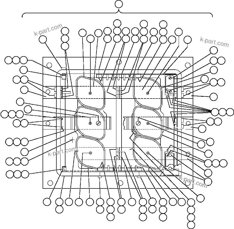 Komatsu parts book diagram for AFE47-BV 730E S/N A30229, A30231, A30236-A30237    CVG: PANEL - A.F.S.E. (PB8838)