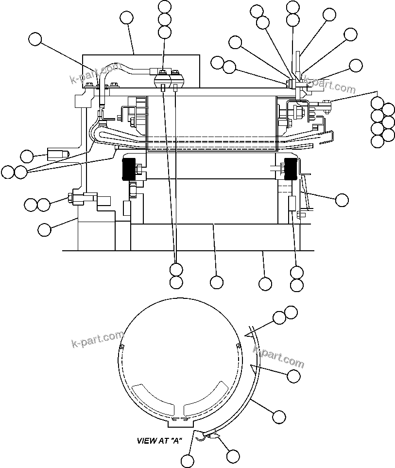 Komatsu parts book diagram for AFE47-BV 730E S/N A30229, A30231, A30236-A30237    CVG: ALTERNATOR - 22M2 (PB9266)