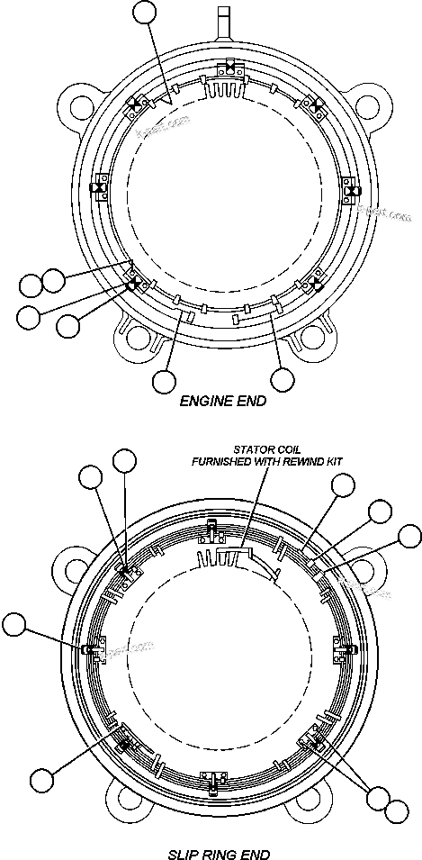 Komatsu parts book diagram for AFE47-BV 730E S/N A30229, A30231, A30236-A30237    CVG: ALTERNATOR - 22M2 - 5