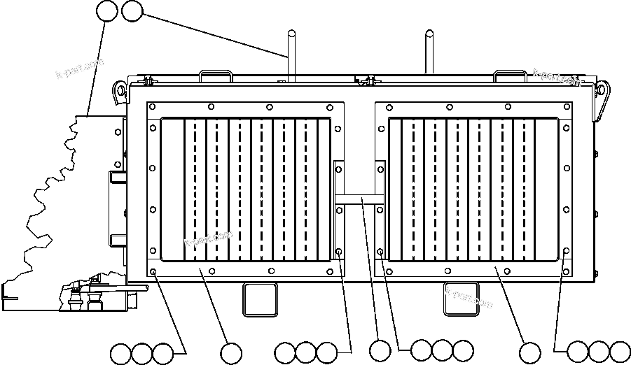 Komatsu parts book diagram for AFE47-BV 730E S/N A30229, A30231, A30236-A30237    CVG: BLOWN GRID - 7 STEP RETARDING - 2