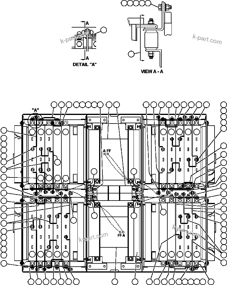 Komatsu parts book diagram for AFE47-BV 730E S/N A30229, A30231, A30236-A30237    CVG: BLOWN GRID - 7 STEP RETARDING - 3