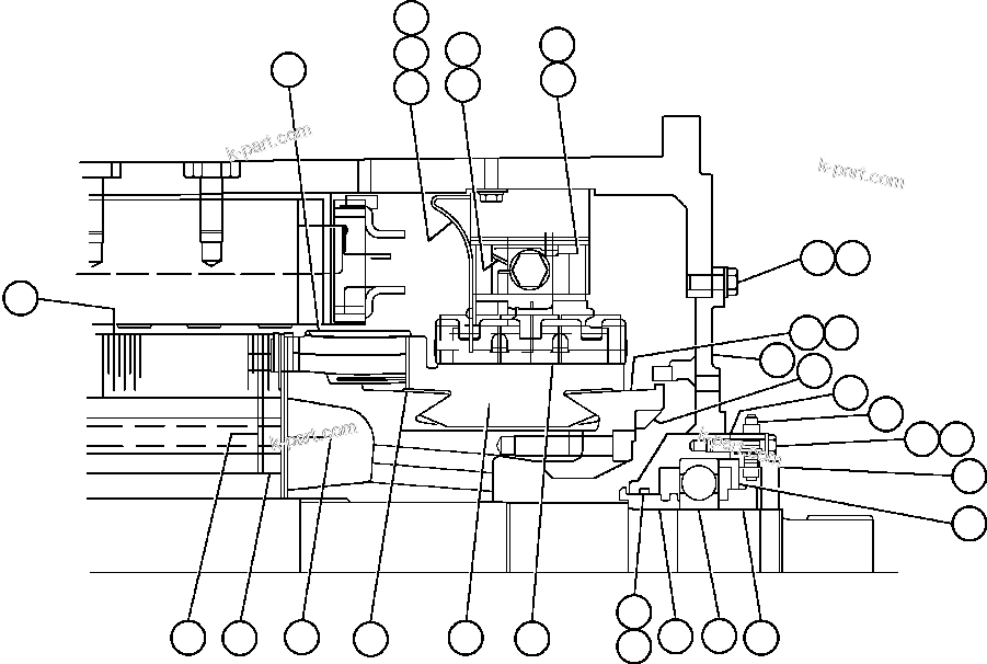 Komatsu parts book diagram for AFE47-BV 730E S/N A30229, A30231, A30236-A30237    CVG: MOTORIZED WHEEL - 788FS10 - 3