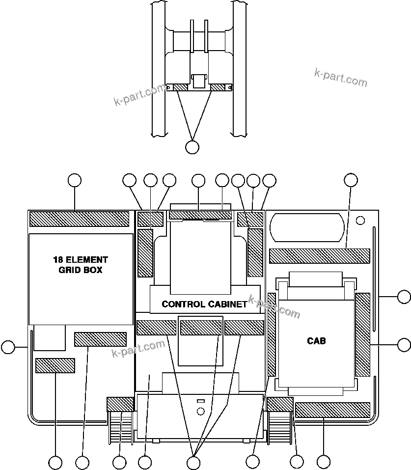 Komatsu parts book diagram for AFE47-BZ 730E  S/N A30246-A30256  HAMMERSLEY IRON: DECK SECTIONS & SAFETY WALKS