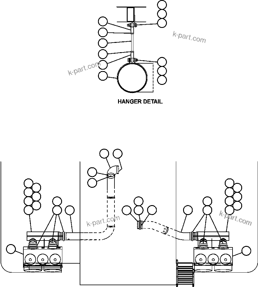 Komatsu parts book diagram for AFE47-BZ 730E  S/N A30246-A30256  HAMMERSLEY IRON: AIR CLEANER PIPING & INSTALLATION