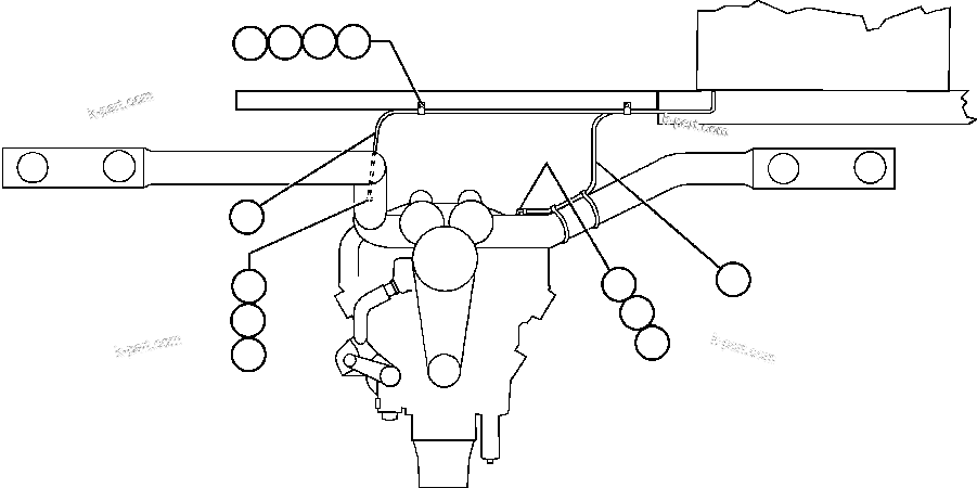 Komatsu parts book diagram for AFE47-BZ 730E  S/N A30246-A30256  HAMMERSLEY IRON: AIR CLEANER SVC INDICATOR PIPING & INSTL