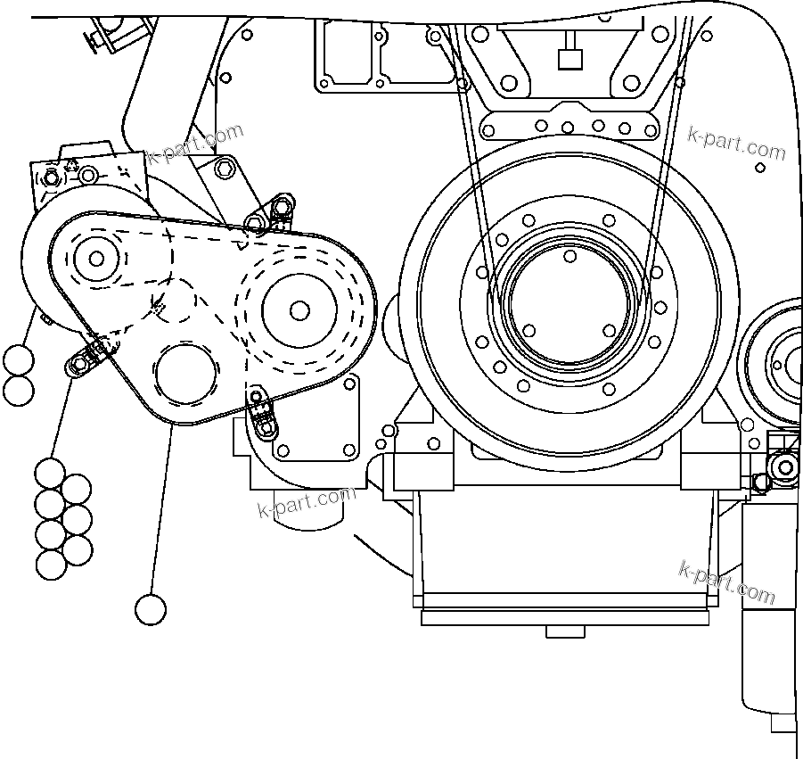 Komatsu parts book diagram for AFE47-BZ 730E  S/N A30246-A30256  HAMMERSLEY IRON: BATTERY CHARGING ALTERNATOR INSTL