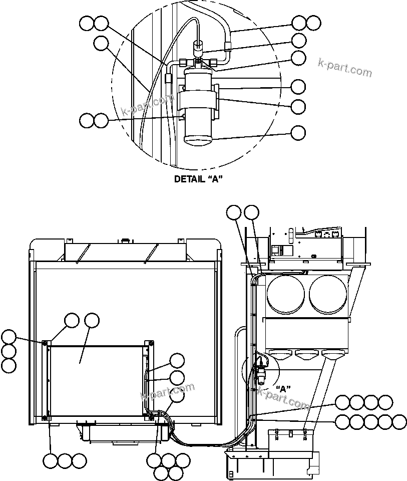 Komatsu parts book diagram for AFE47-BZ 730E  S/N A30246-A30256  HAMMERSLEY IRON: AIR CONDITIONER PIPING & INSTL