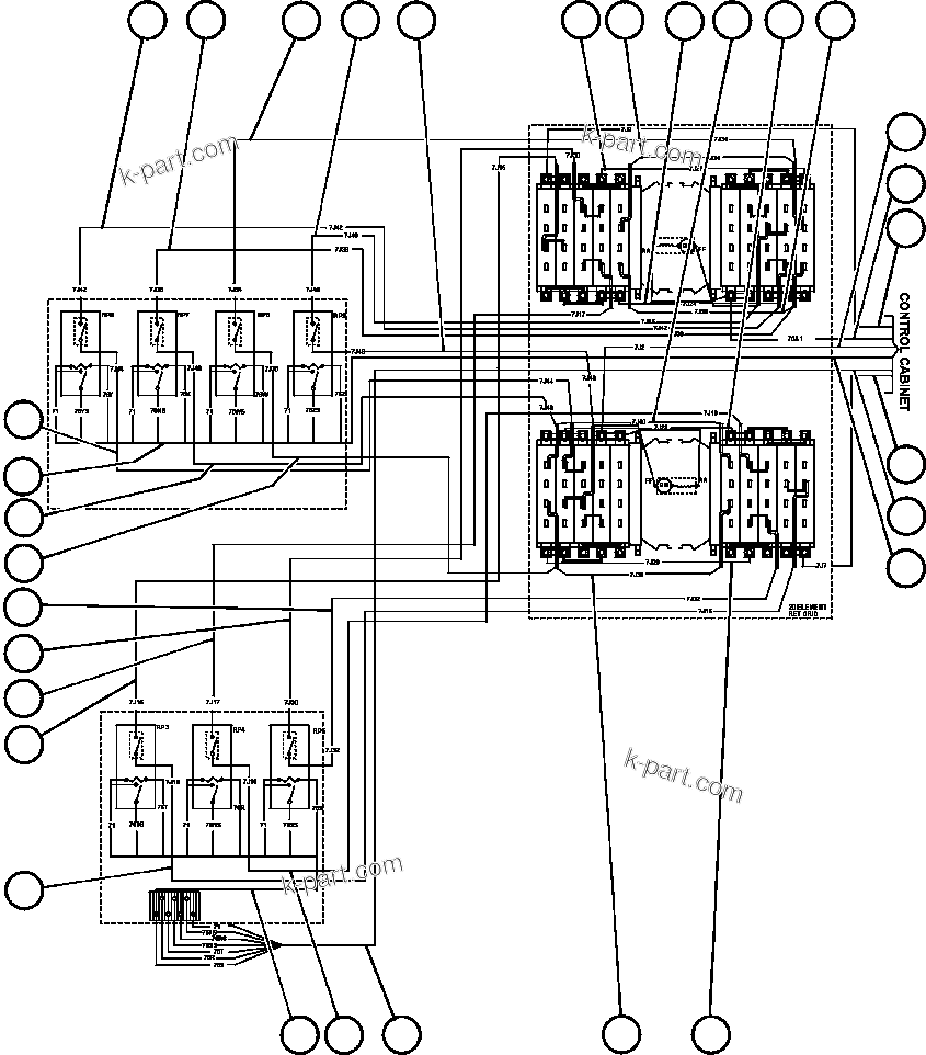 Komatsu parts book diagram for AFE47-BZ 730E  S/N A30246-A30256  HAMMERSLEY IRON: ELECTRIC POWER COMPONENTS WIRING - 1