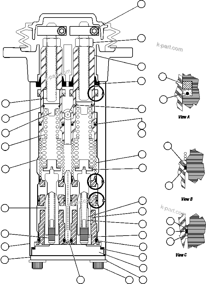 Komatsu parts book diagram for AFE47-BZ 730E  S/N A30246-A30256  HAMMERSLEY IRON: BRAKE VALVE SUB-ASSEMBLY - 1 (BF2463)