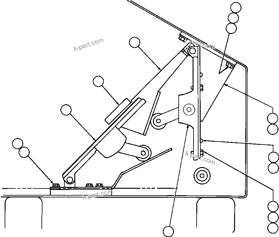 Komatsu parts book diagram for AFE47-BZ 730E  S/N A30246-A30256  HAMMERSLEY IRON: THROTTLE & RETARDER INSTALLATION