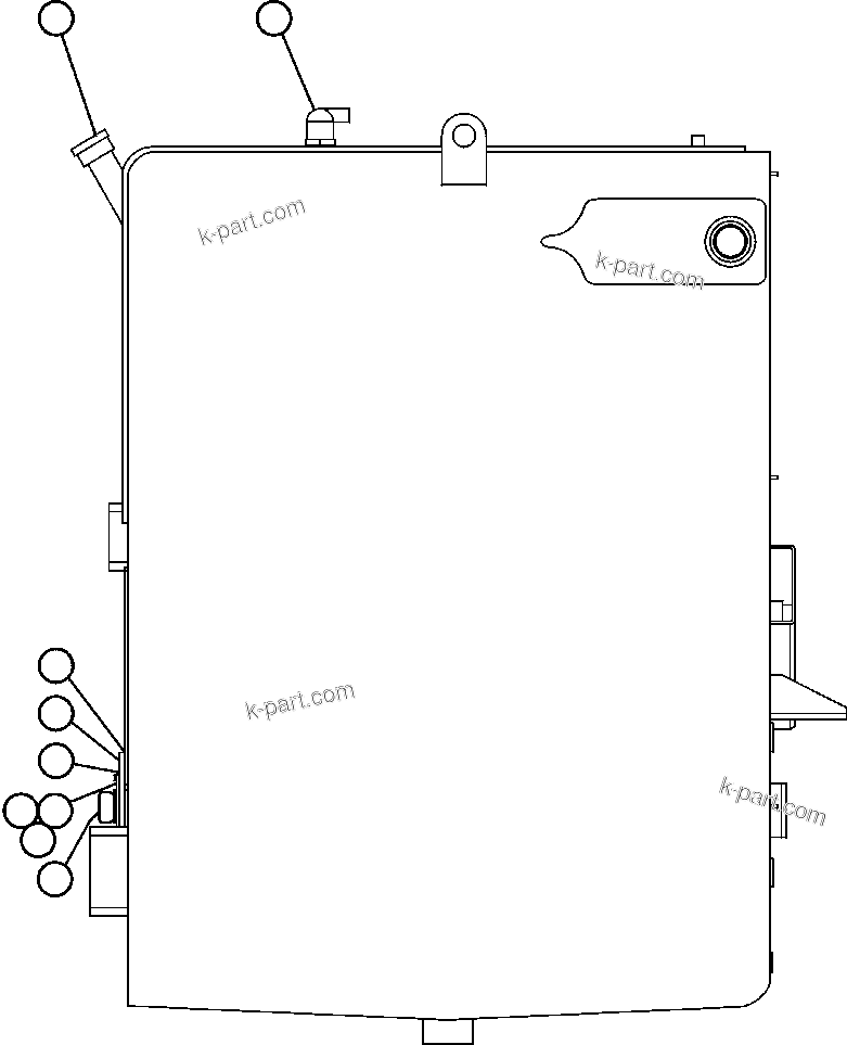 Komatsu parts book diagram for AFE47-BZ 730E  S/N A30246-A30256  HAMMERSLEY IRON: PRESSURE FUELING - R.H.