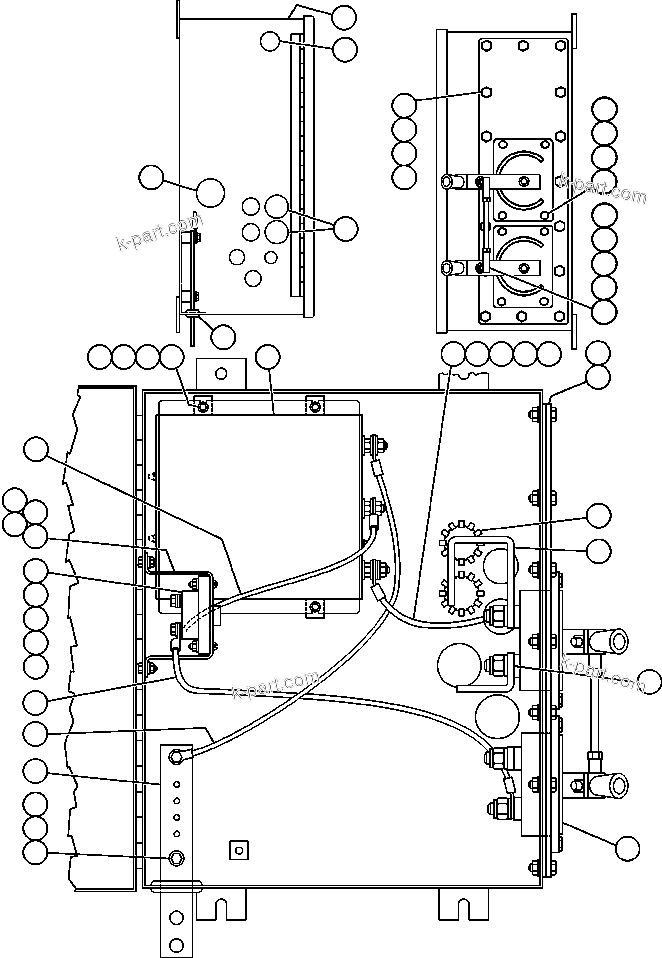 Komatsu parts book diagram for AFE47-BZ 730E  S/N A30246-A30256  HAMMERSLEY IRON: BATTERY EQUALIZER BOX ASSM - 5 (EJ5855)
