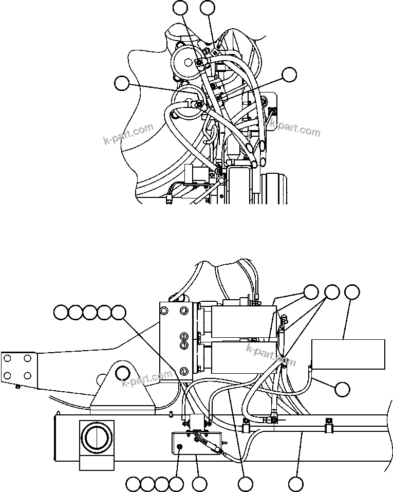 Komatsu parts book diagram for AFE47-BZ 730E  S/N A30246-A30256  HAMMERSLEY IRON: ELECTRIC START INSTALLATION