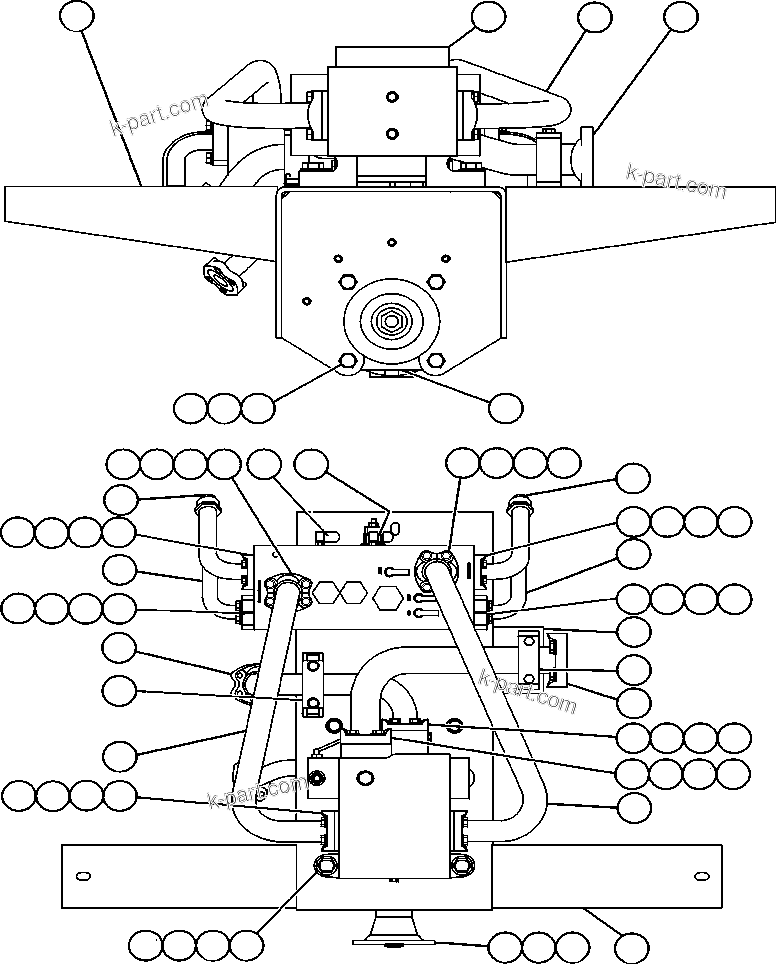 Komatsu parts book diagram for AFE47-BZ 730E  S/N A30246-A30256  HAMMERSLEY IRON: HOIST PUMP MODULE