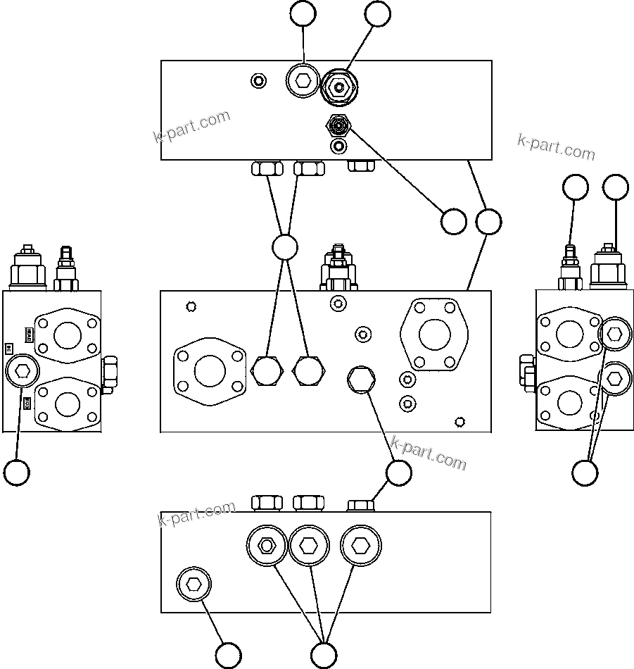 Komatsu parts book diagram for AFE47-BZ 730E  S/N A30246-A30256  HAMMERSLEY IRON: OVERCENTER MANIFOLD VALVE ASSM (PC0522)